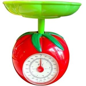 𝅺toshiba, mechanical kitchen scale, vintage, excellent condition, removable tray